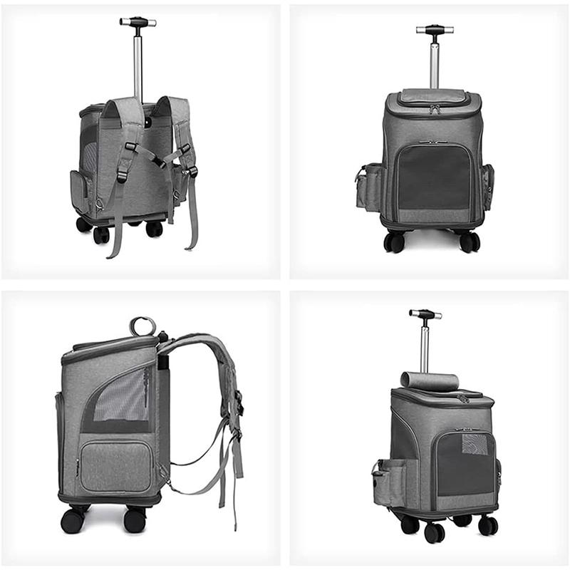 Pet Carrier Backpack Cat Stroller Travel Carrier Car Seat for Small Dogs Cats Puppies Cat Backpack Removable Rolling Wheels