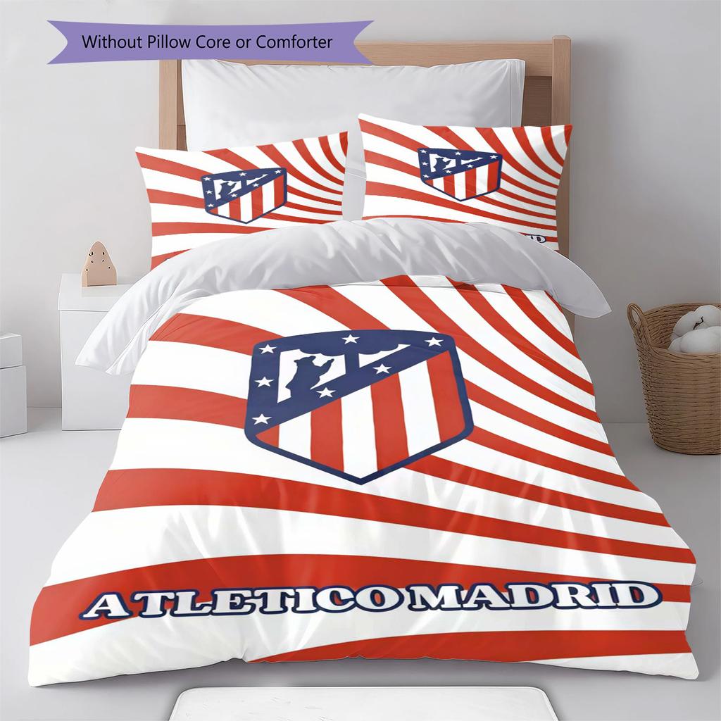 Ensemble couette et taies d'oreiller Atleti Décoration de maison Cadeau d'anniversaire (1 housse de couette + 2 taies d'oreiller, sans garniture.)