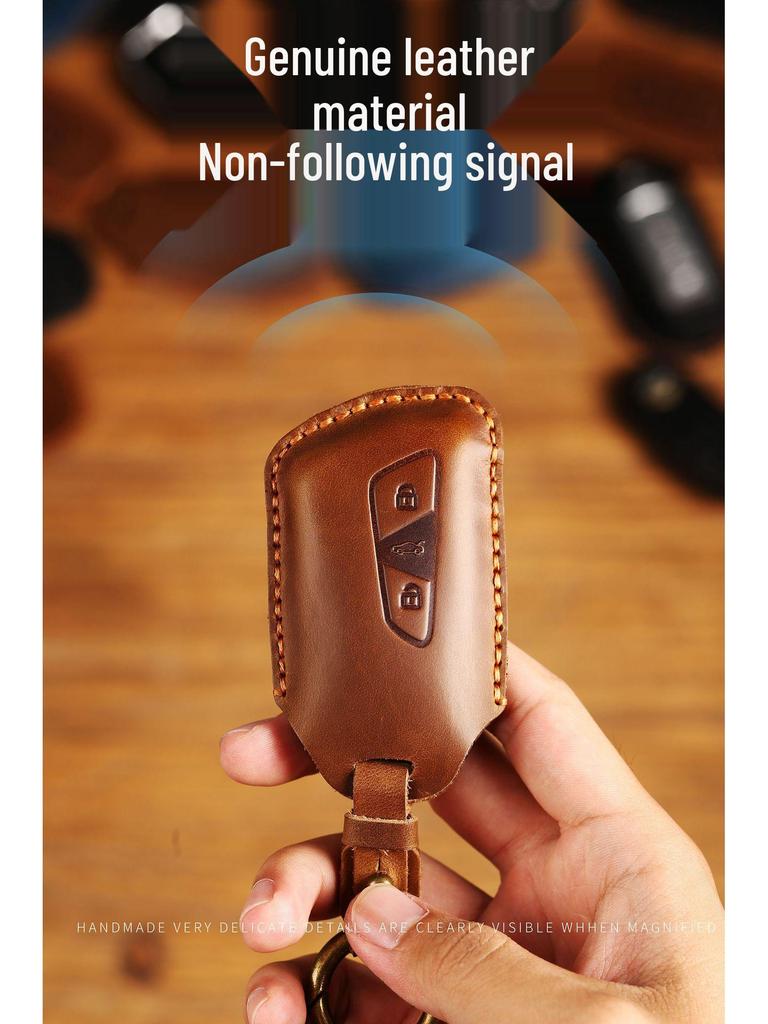 Volkswagen Golf 8th Gen, Teramont, Lanjing, ID.3, ID.4 Car Key Case - Genuine Cowhide Leather