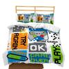 Kit Gamepad 3D Digital Printing Quilt Cover E-Sports Boy Bedding Three-Piece Set