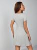 French Style V-neck Bow Dress - Slimming & Waist-Cinching Summer Design
