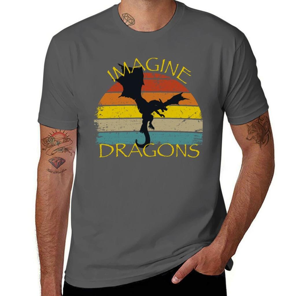 IMAGINE Fantasy Dragon Style T-Shirt Quick Drying New Edition Boys Whites Mens T Shirts Casual Stylish