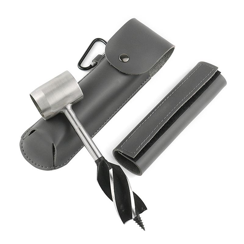 

Portable Outdoor Survival Woodworking Tools Hand Auger Drill Bits Bushcraft Settlers Hand Drill Punch Tool For Camping Hiking сірий