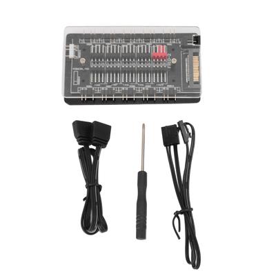 ARGB PWM Lüfter Hub 2 in 1 PWM ARGB Gehäuselüfter Hub SATA Schnittstelle Stromversorgung Magnetisch 4Pin PWM 3Pin