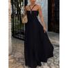 Women's Clothing Sweet and Sexy Suspender Tube Top Pleated Pendulum Dress Solid Color Women