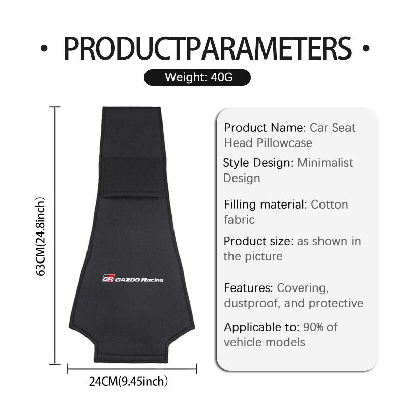 Car Seat Headrest Cover Anti-Fouling Neck Pillow Protector Accessories For Toyota Crown GR Corolla YARIS Auris C-HR Hilux Vios