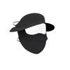 Women's Full Face UV Protection Sun Hat with Brim and Ice Silk Facekini Mask