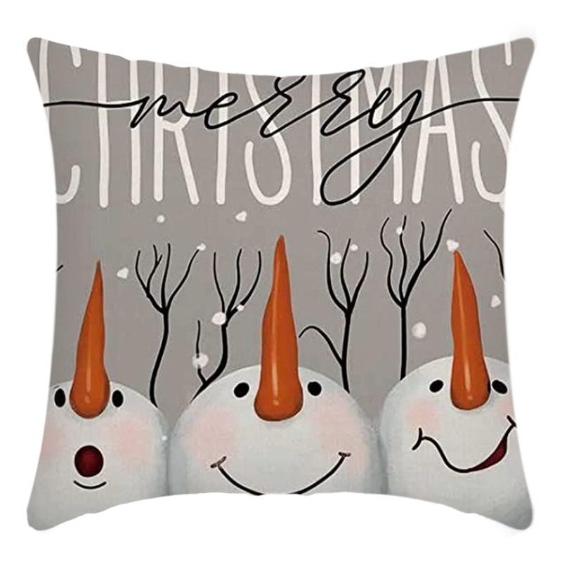 New Christmas Throw Pillow, Polyester Linen, Festive Dress Cushion, Bedroom Living Room Square Pillow, Cushion Pillow Case