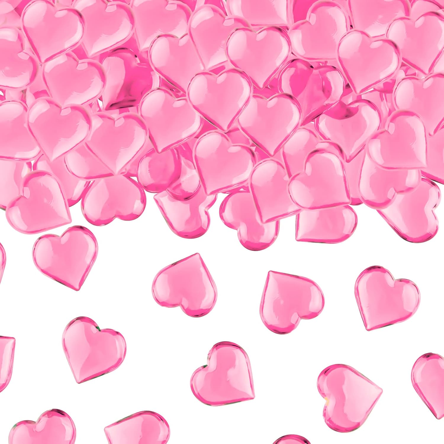 TUPARKA Acrylic Hearts Red Acrylic Hearts for Table Decoration/Home Decoration/Vase Fillers in Valentine s Day or Wedding Day розовый