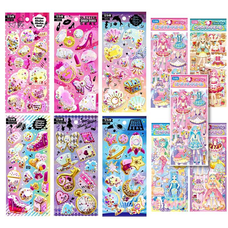 

Glitter Shaka Shaka Stickers types x 5 of 30 total stickers 5 perfect for and Gift Girls (6 each, + stickers) (Large capacity, festivals, fairs,