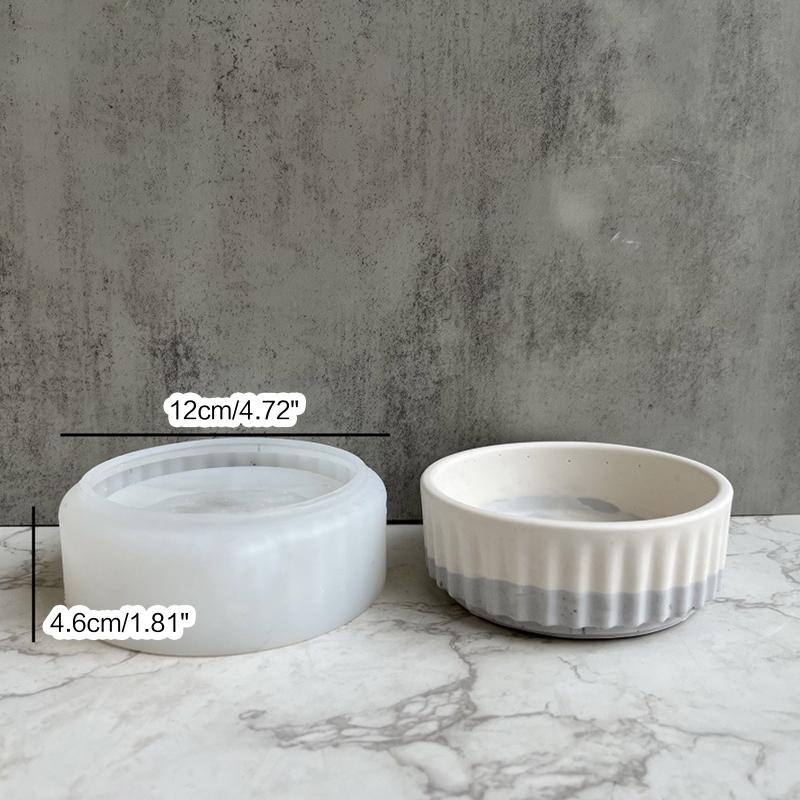 Silicone Resin Flower Pot Molds DIY Stripe Mold Resin Casting Mold Silicone Resin Casting Mold to Make Mini Flower Pot