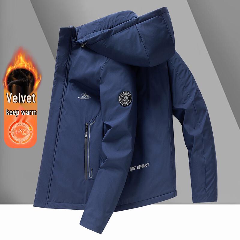 Pierre Cardin Men s Fleece Lined Windproof Casual Jacket L