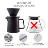 1-2 Cups Ceramic Coffee Dripper Pour Over Coffee Maker Set for V60 Coffee Filter Hand Brew Espresso Pot Coffeeware Teaware