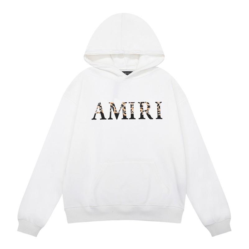 Amiri Leopard Farbverlauf Logo Engel Hoodie & Hose Set