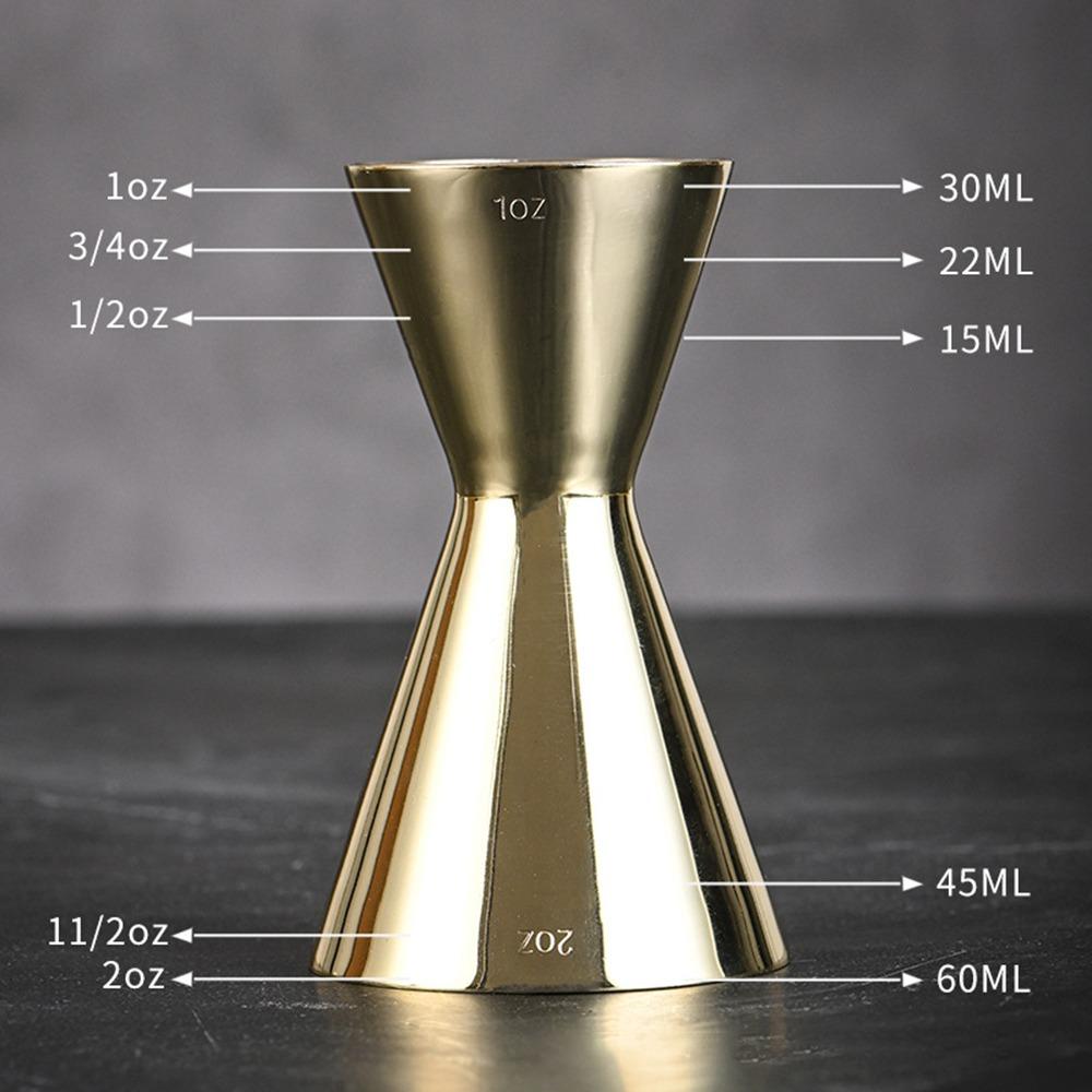 

2oz 1oz Cocktail Shaker 304 Stainless Steel Measure Cup New Cocktail Mug Barware золотой