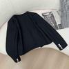 Spring & Autumn Korean Style Petite Versatile Round Neck Jacket for Women