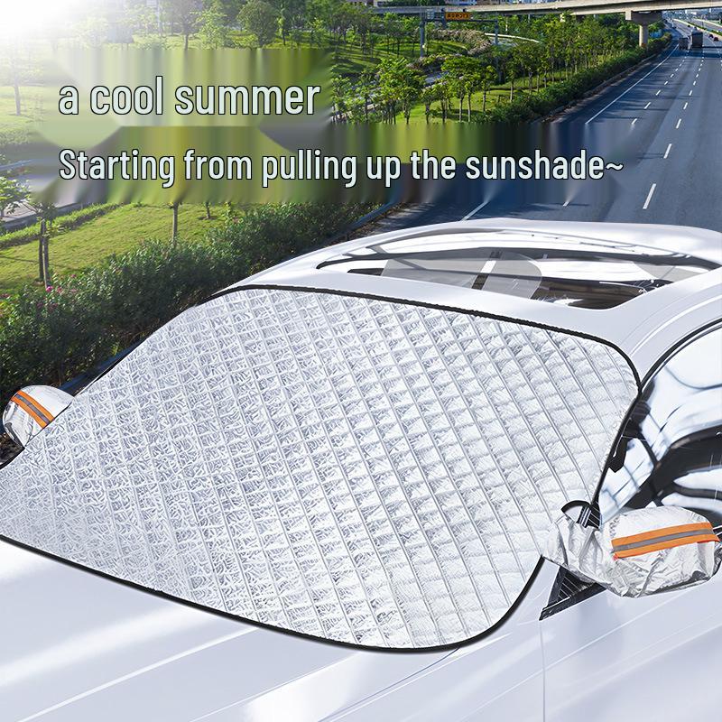 Magnetic Car Sunshade & Snow Cover: Dustproof, Heat Insulation, Sun Protection