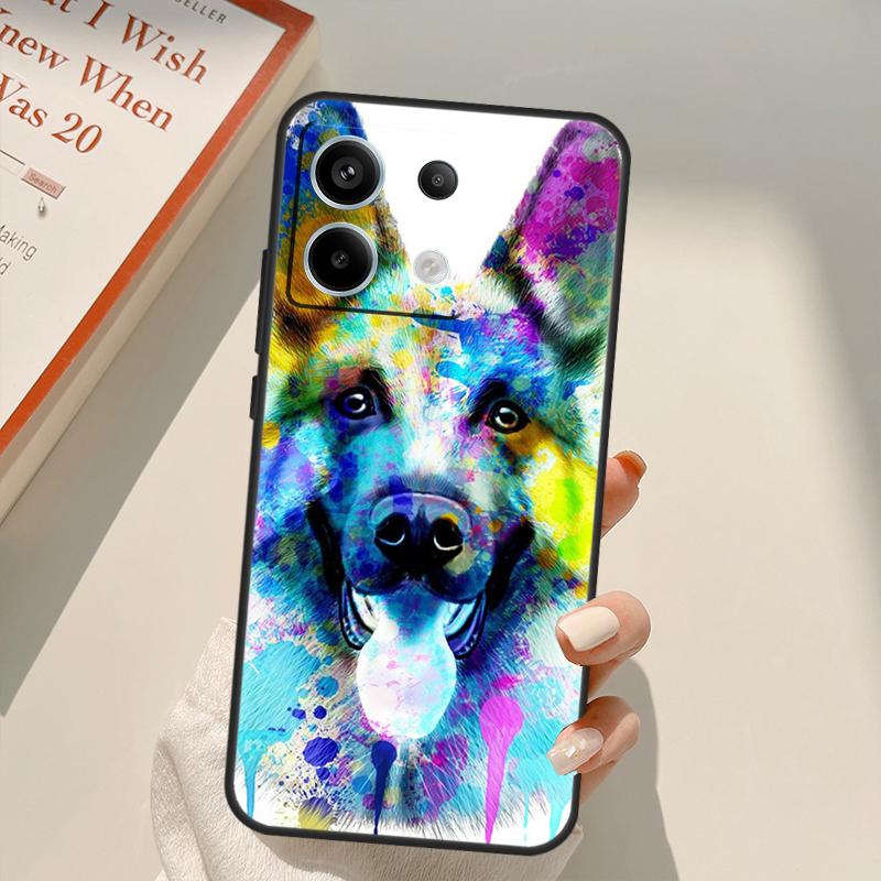 

Cartoon German Shepherd Dog Funda For Xiaomi Redmi Note 14 13 12 10 11 15 Pro Plus Case For Redmi 15C 10C 12C 13C 14C 15 Redmi 10C