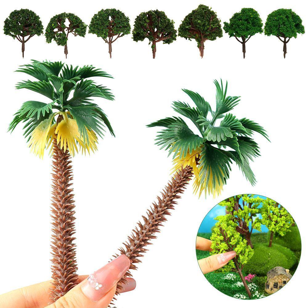 30PCS Miniatures Scene DIY Train Park Model Trees Railroad Layout Scenery