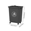 Trashcan Garbage Can with Swivel Wheels Dustbin Lightweight 12L Wastebasket Rubbish Bin for Dorm