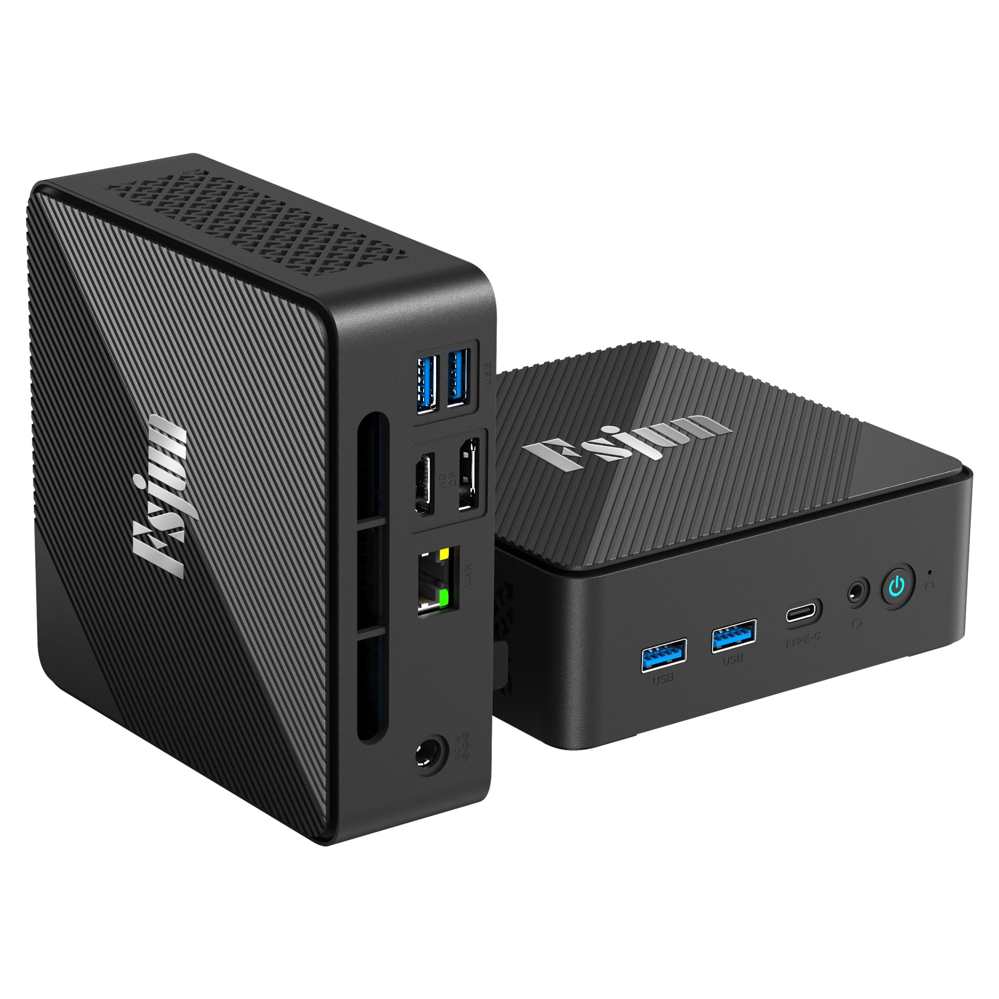 

Міні-ПК Fsjun з Office 2024 Windows 11 Pro Alder Lake N150 Intel Настільний 4K Подвійний Дисплей Безвентиляторний Тихий Висока Продуктивність Потужність VESA Кріплення 2 Екрани чорний