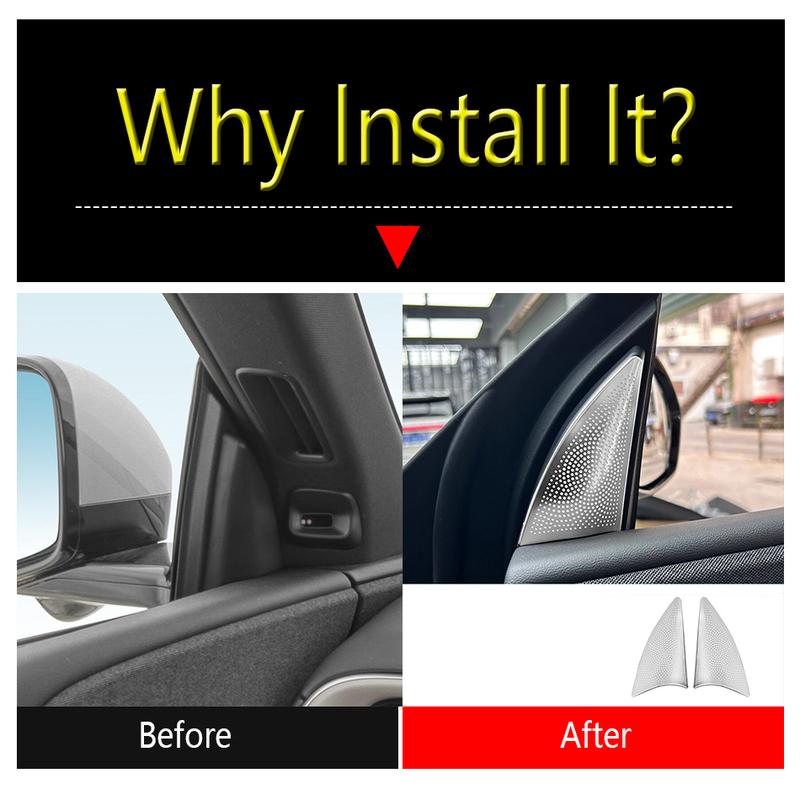 Stainless Steel Accessories For Xpeng G6 2024 2025 Pillar A Speaker Tweeter / Gear Shift Side Loudspeaker Frame Cover Trim