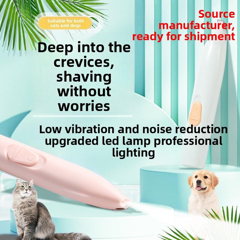 Pet Nail Clipper - Specialized for Dogs and Cats. Pusher for Trimming Fur. Electric Trimmer. Silent Electric Cat Paw Nail Trimming Tool.
