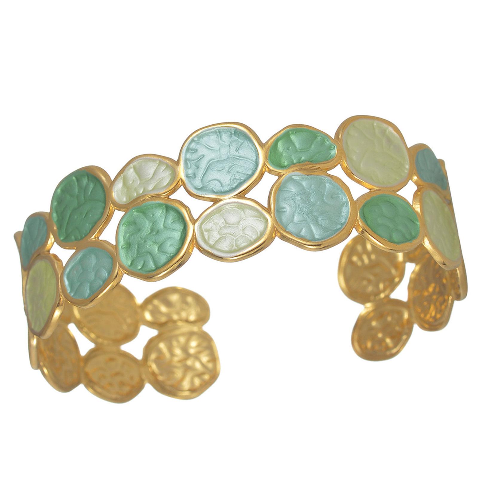

Trendy Open End Bracelet With Drip Painted Finish Versatile Wristband Unisex Accessory For Gifting Or Personal Use