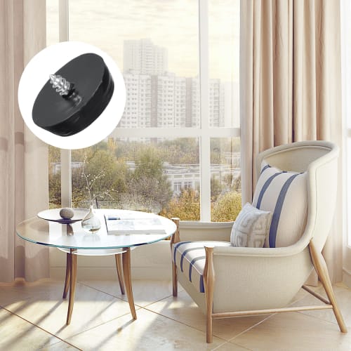 uxcell Round Rubber Bumper Feet with Stainless Steel Screws and Washers for Furniture, Electronics, and Anti-Slip, 18mm W X 5mm H, 8 Pieces