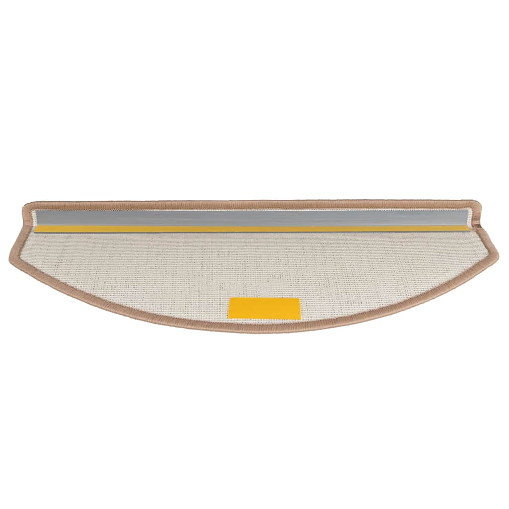 Step Mats 30 pcs. 65 x 24 x 4 cm Light Brown Semi Circular Large