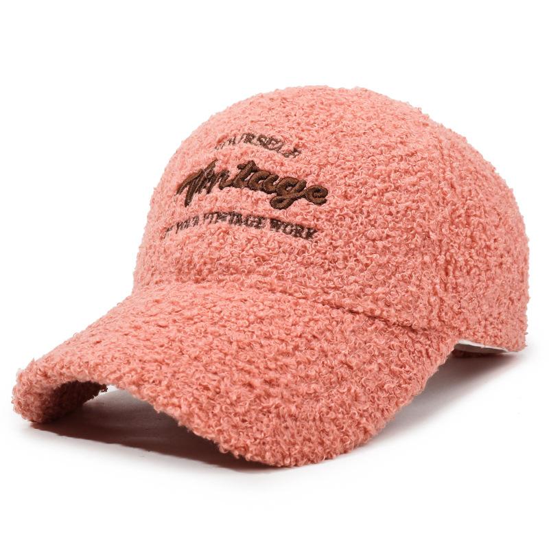 1 Piece Women S Multicolor Fleece Baseball Cap, Thickened Warm Duckbill Hat For Autumn And Winter 56-60cm