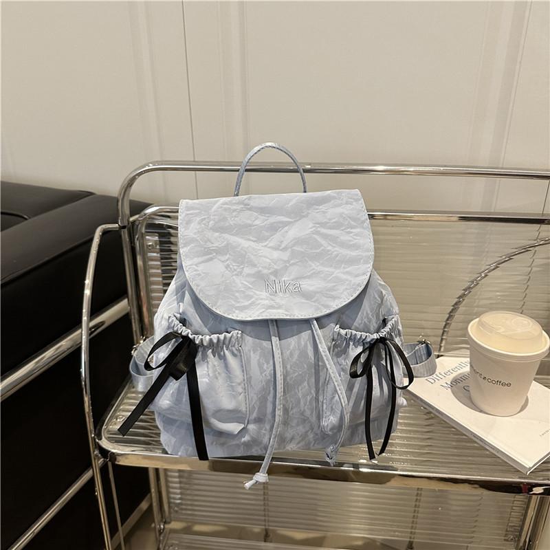 Nylon-Canvas Schleife Rucksacktasche Damen Trendiger Rucksack Große Kapazität Reisetasche