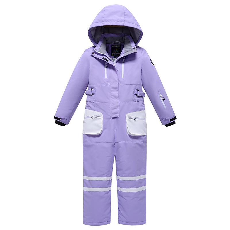 Unisex Kids' Warm Breathable One-Piece Ski Suit