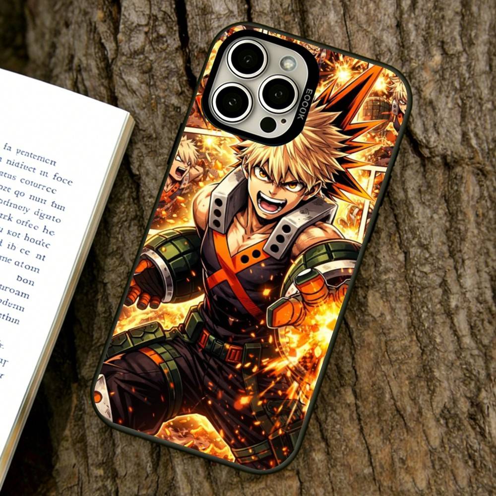 Katsuki Bakugo Phone Case For iPhone 17,16,15,14,13,12,11 Plus,Pro Max,XS,Colorful Silver Phone Case Funda Cover