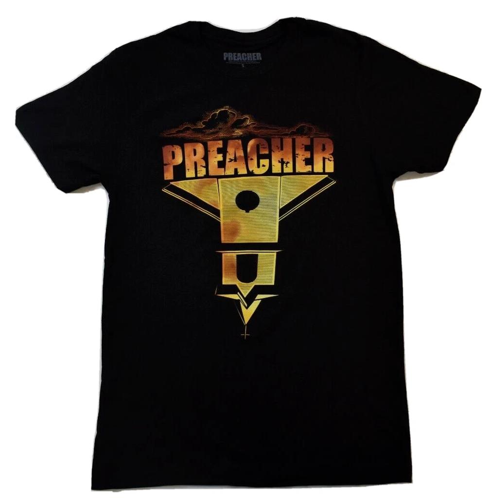 Preacher Mens Preacher Television Series Inverted Church Black Shirt New S