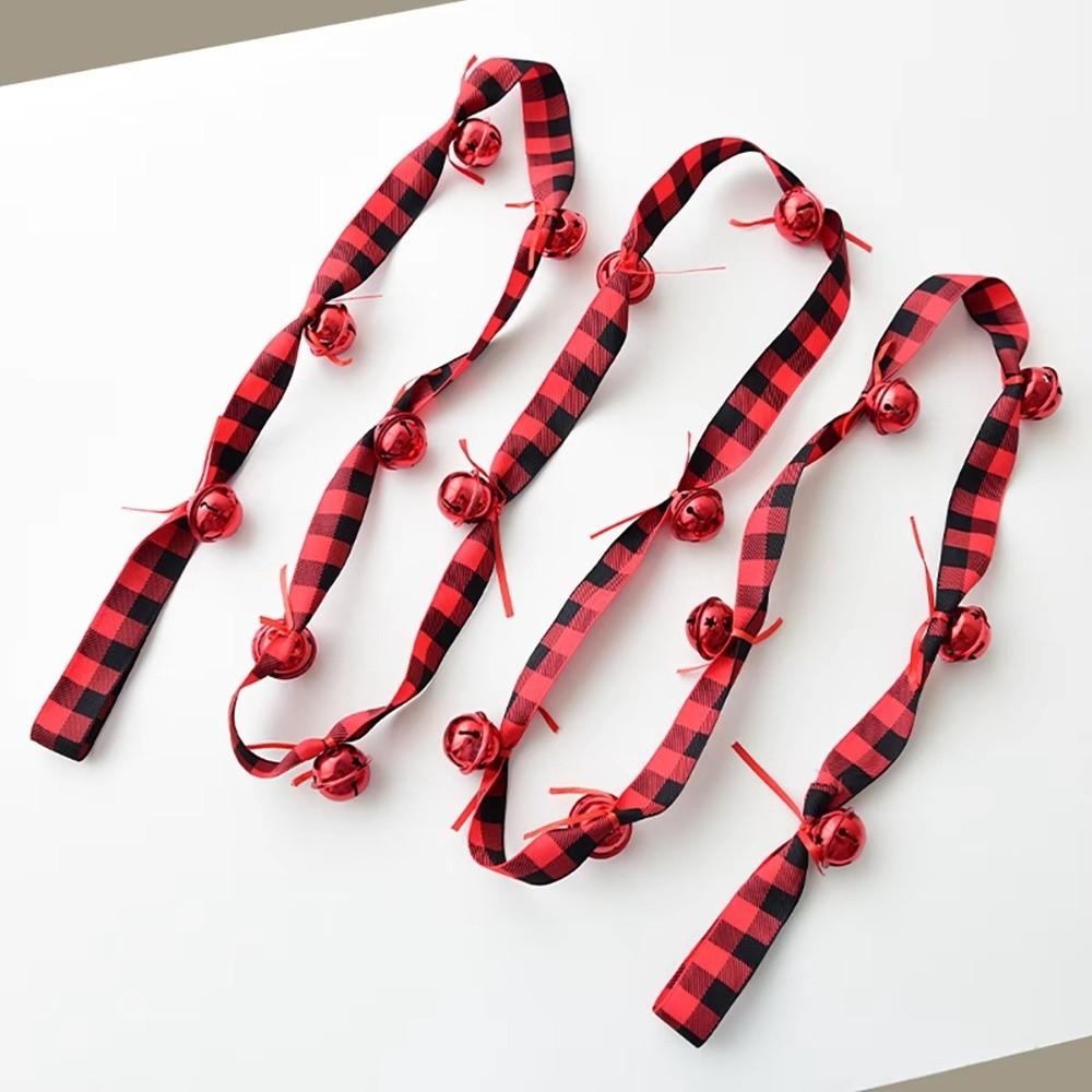 2.7m Ribbons Bell Pendant Iron Bell Xmas Tree Hanging Bells New Christmas Velvet Bell Strings
