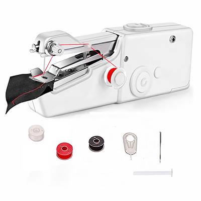 Mini-Handnähmaschine, tragbare Schnellnähmaschine, tragbare Nähmaschine für zu Hause geeignet - Weiß