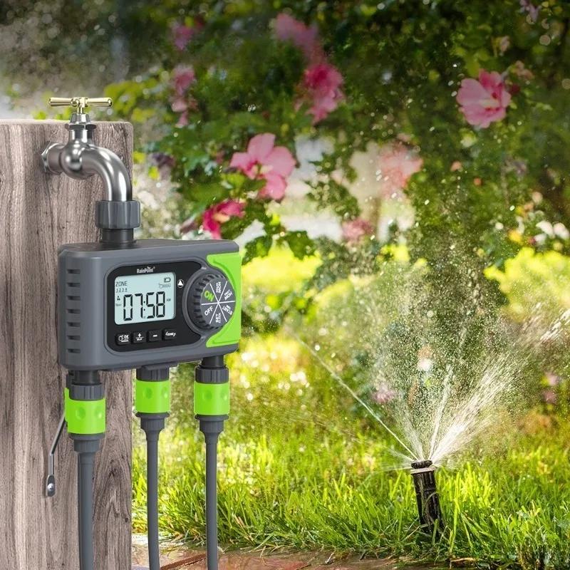 Creative Four Outlet Digital Water Timer Independent Zone Separately Programmed Multi Outlet Automatic Water Controller Watering