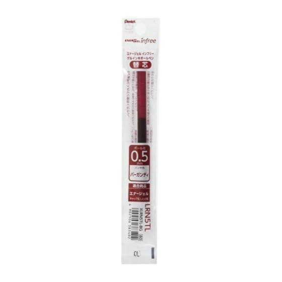 Стержень для шариковой ручки Pentel Energel 0,5 мм Бордовый 10 шт. XLRN5TL-BG