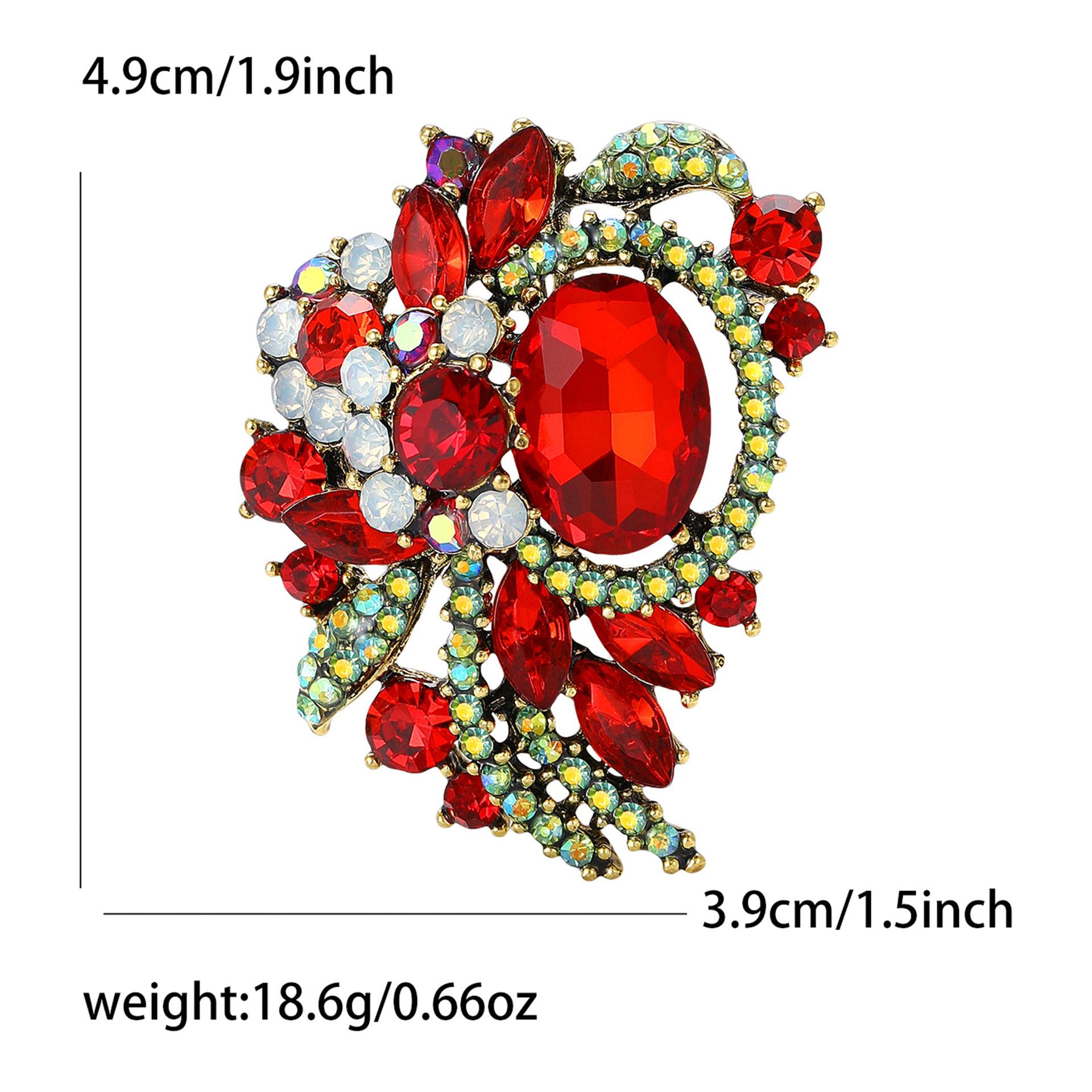 

Crystal Flower Badges Brooch for Women Girls Vintage Accessories