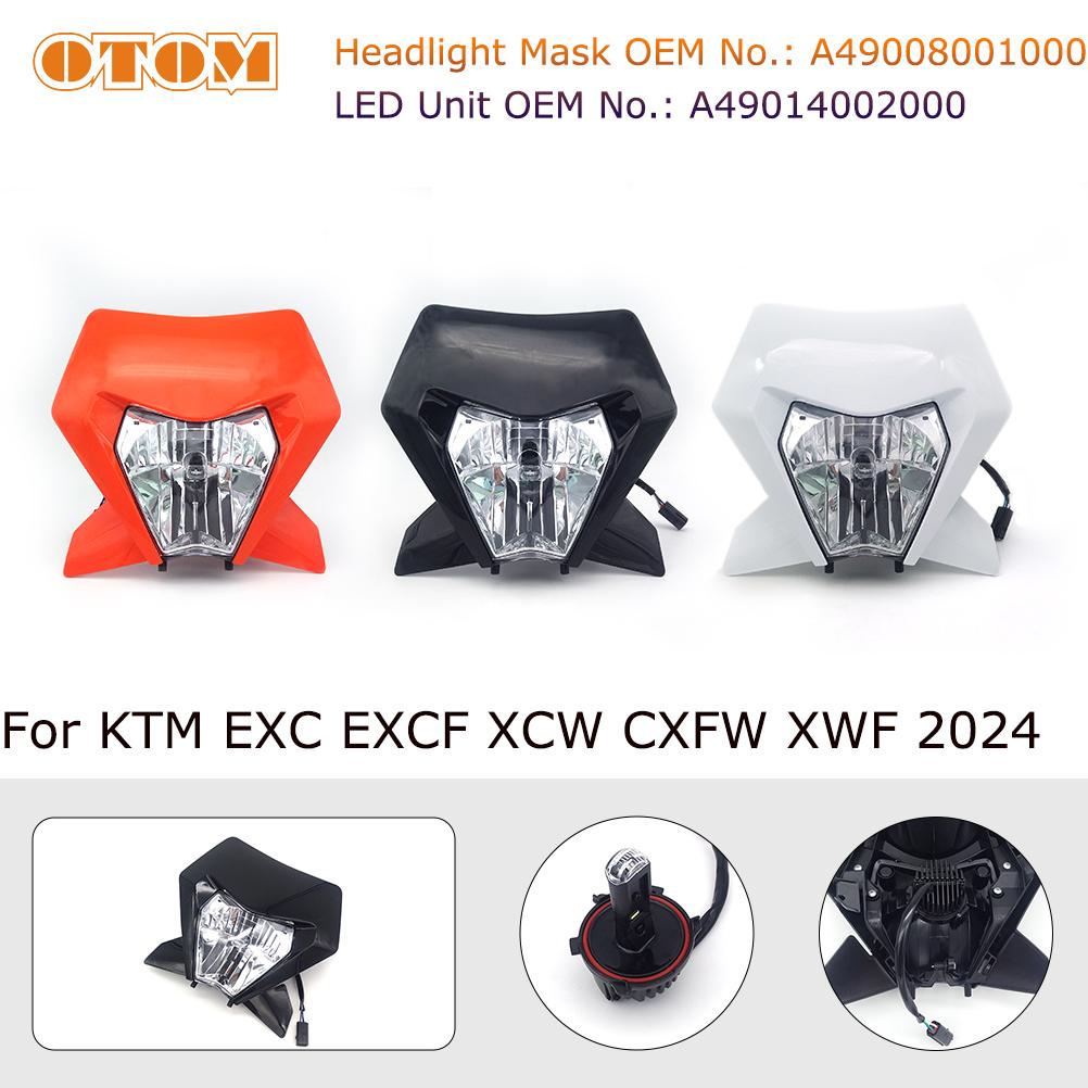 OTOM Motocycle LED Headlight Assembly For KTM 2024 EXC EXCF XCW XCFW 150 250 300 450 500 Enduro Off-road Motorcycle Head Light