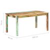 Dining Table Reclaimed Solid Wood 160 x 80 x 76 cm