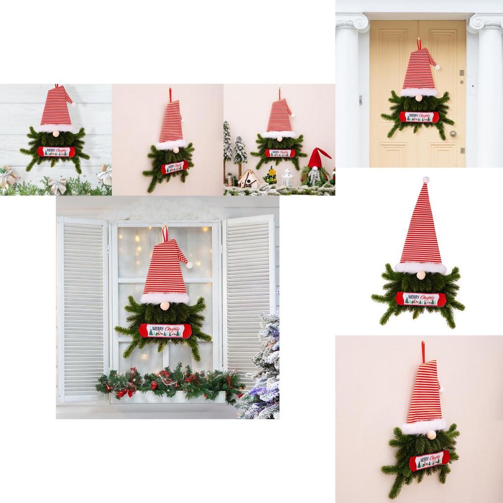 Neue Weihnachtsdekoration Entzückende gesichtslose Puppe Baumschmuck Festlicher Elfenkranz Gnom Türhänger