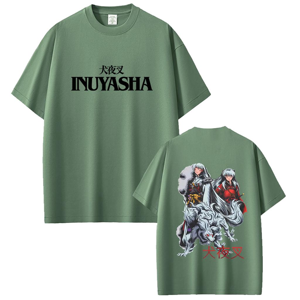 T-shirt Grafica Anime Inuyasha Sesshoumaru Unisex Donna Retrò Anni '90 Cotone Unisex T-shirt Divertenti Cartoni Animati Unisex Uomo Cotone