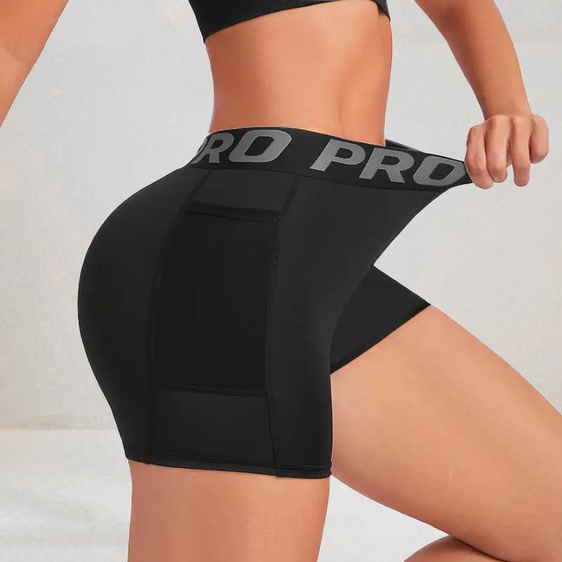 Women's Quick-Dry Pro Fitness Yoga Shorts with Pocket