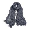 Fashion Solid Color Shiny Bubble Crepe Hijab Long Sunscreen Africa Headband Breathable Thin Muslim Wraps Shawl Women