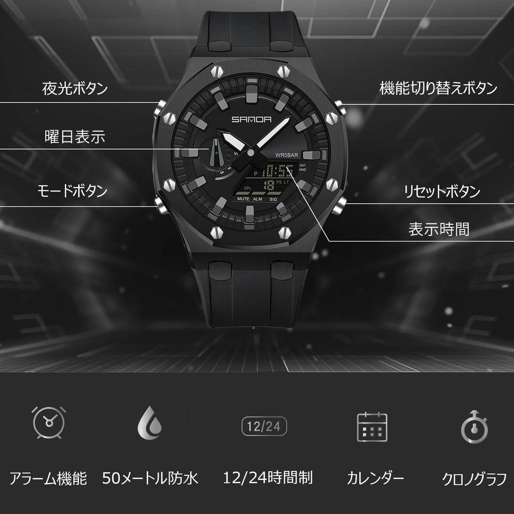 RORIOS Men's Quartz Watch with Date Display, Luminous Display, Lightweight, Multi-Function, Waterproof, Perfect for Work or Commuting, Stylish,
