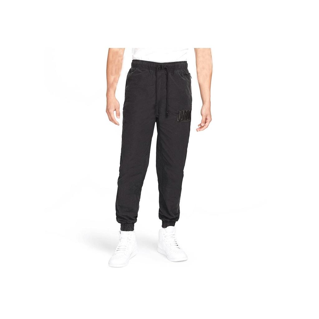 Jordan Logo Pocket Zippered Jogger Pants With Elastic Drawstring Men Bottoms Black DA7242-010