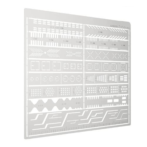 

Cicogna Шаблон для гравировки, Шаблон для гравировки, Линейка, Нержавеющая сталь, для пластиковых моделей, Gunpla и модельных наборов (Тип 2)