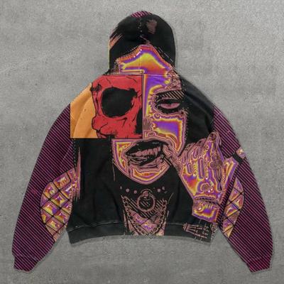 Vintage Men's and Women's Sweatshirt 3D Skull Graphic Printed Casual Hoodie Autumn Oversized Clothing Harajuku Long Sleeve Kids Pullovers